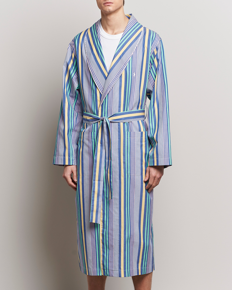 Uomini | Accappatoi & Pigiami | Polo Ralph Lauren | Oxford Striped Robe Blue/White