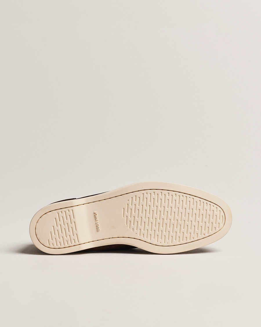 Uomini | Mocassini | John Lobb | Pace Summer Loafer Dark Brown Suede