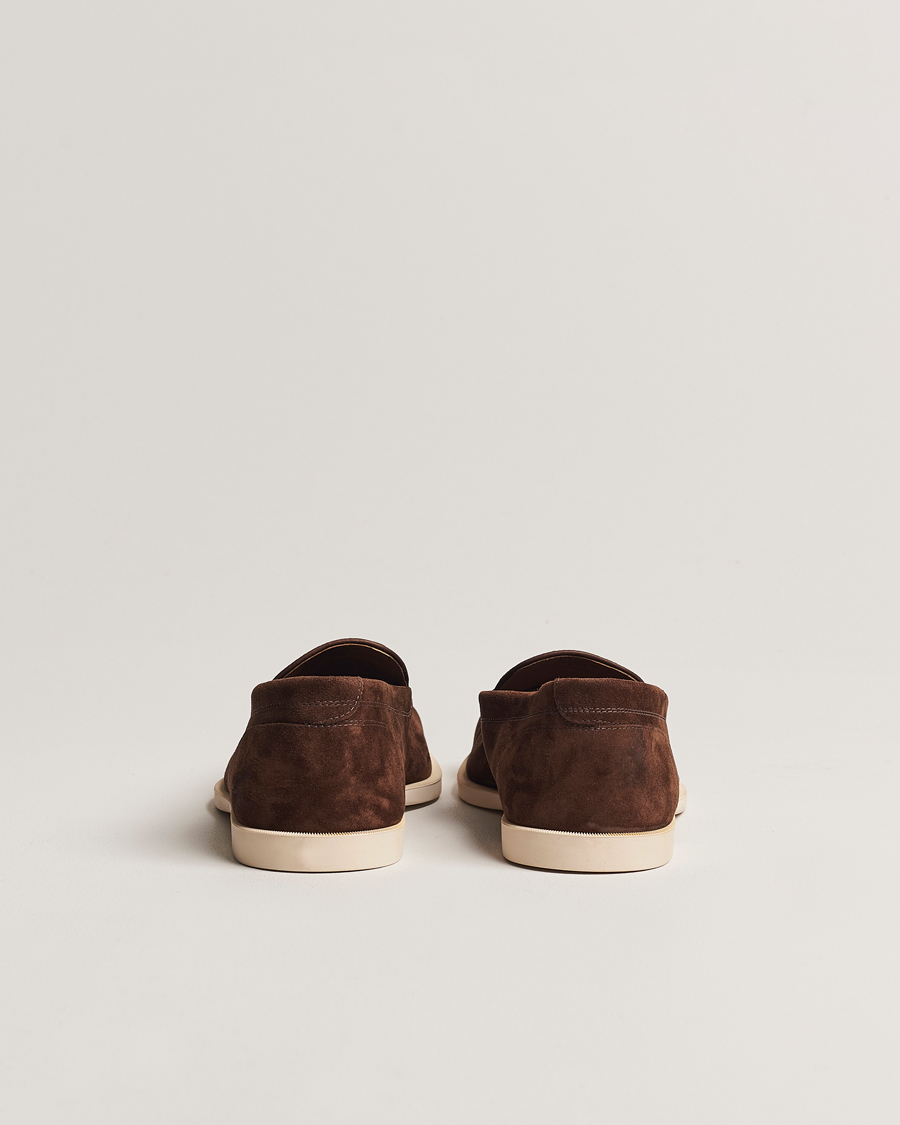 Uomini | Mocassini | John Lobb | Pace Summer Loafer Dark Brown Suede