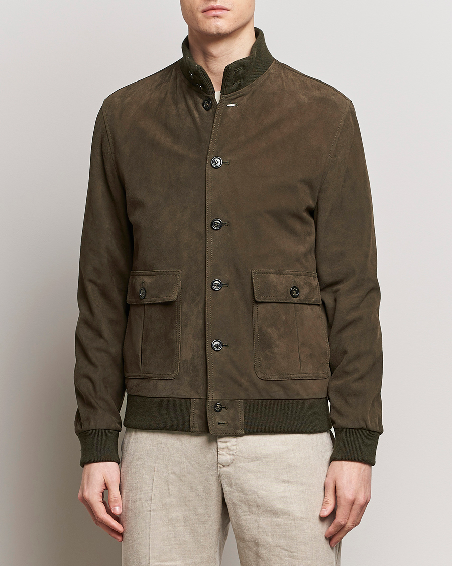 Uomini | Giacche | Valstar | Valstarino Suede Jacket Muschio