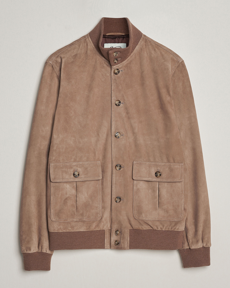 Uomini | Giacche | Valstar | Valstarino Suede Jacket Greige