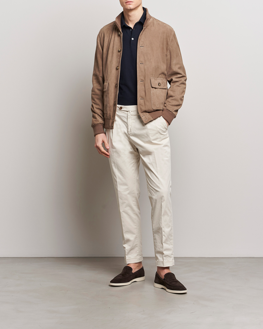 Uomini | Giacche | Valstar | Valstarino Suede Jacket Greige