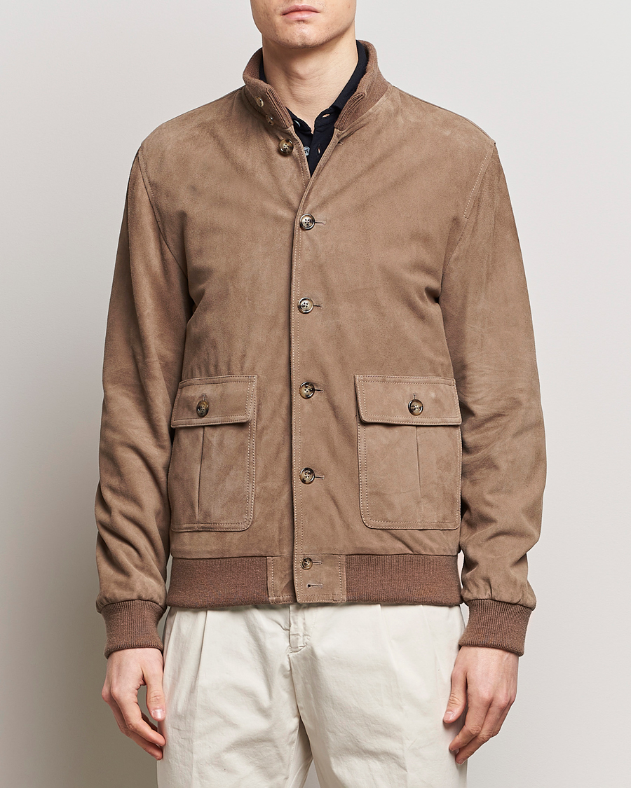 Uomini | Giacche | Valstar | Valstarino Suede Jacket Greige