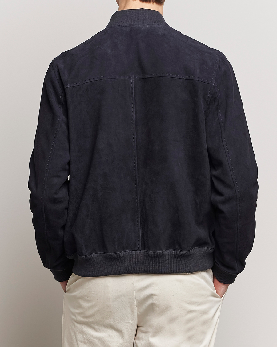 Uomini | Giacche | Valstar | Zip Suede Jacket Navy