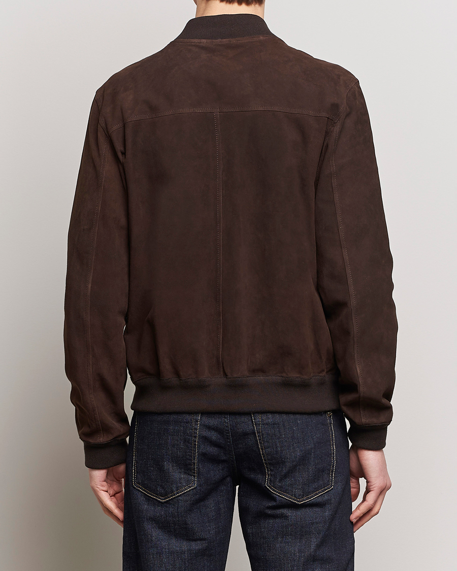 Uomini | Giacche | Valstar | Zip Suede Jacket Dark Brown