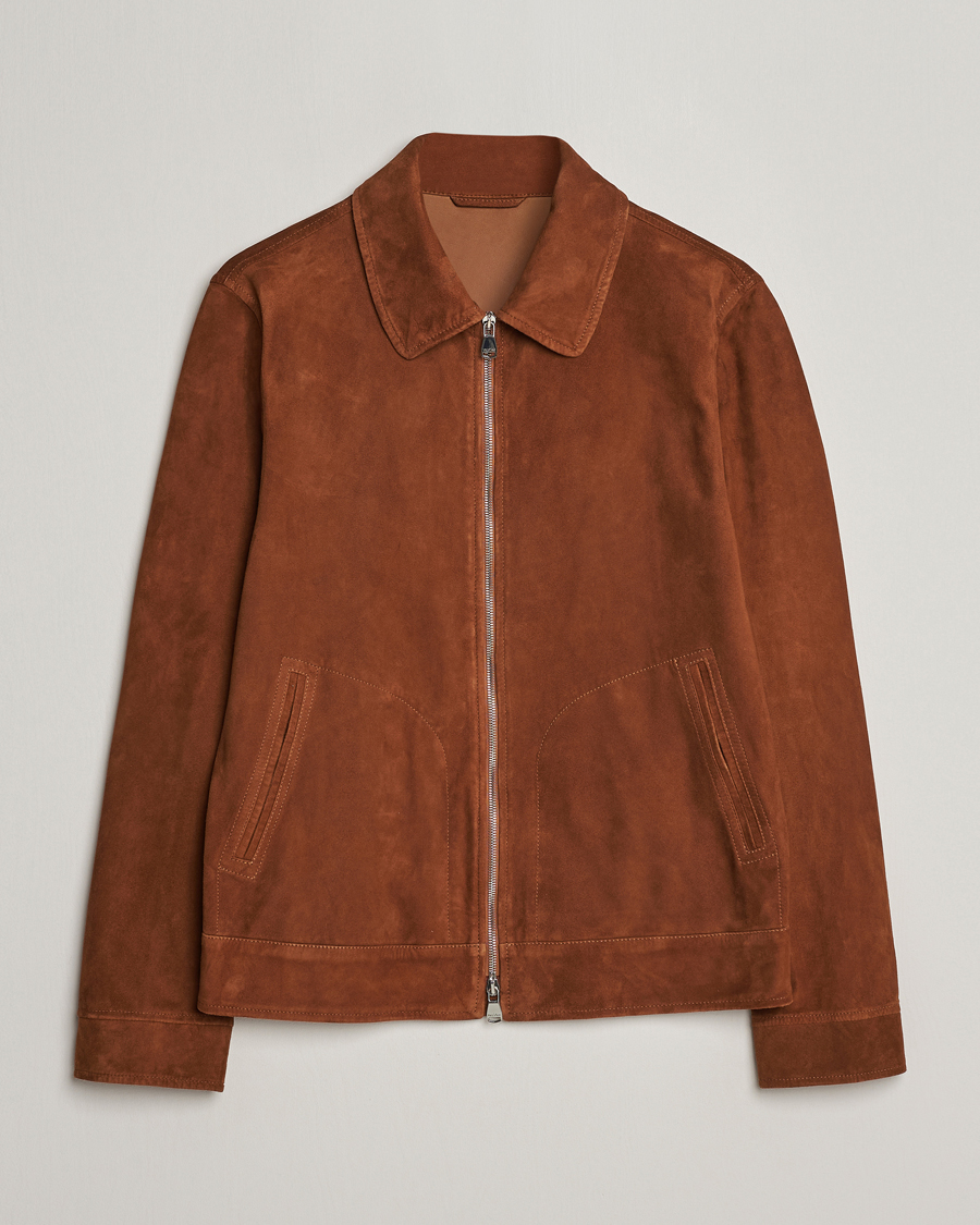 Uomini | Giacche | Valstar | Suede Zip Bomber Jacket Sandal