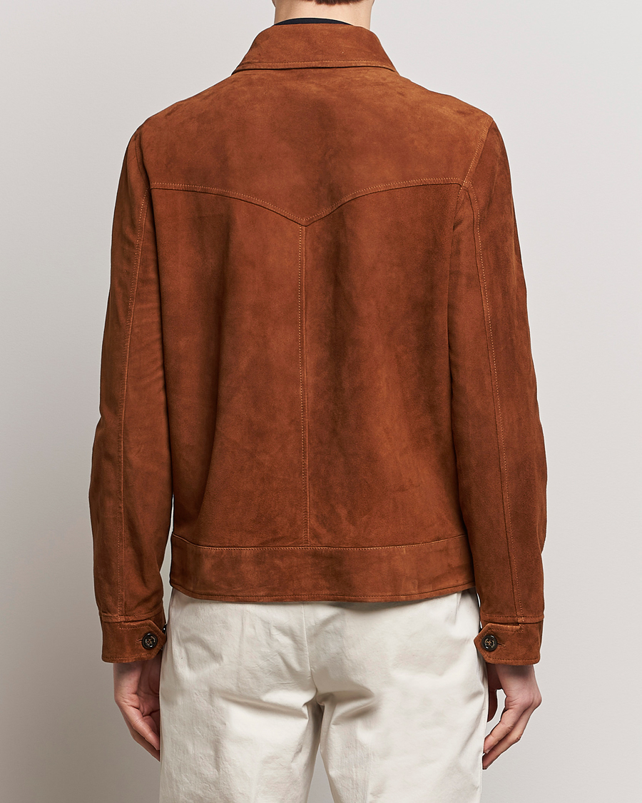 Uomini | Giacche | Valstar | Suede Zip Bomber Jacket Sandal