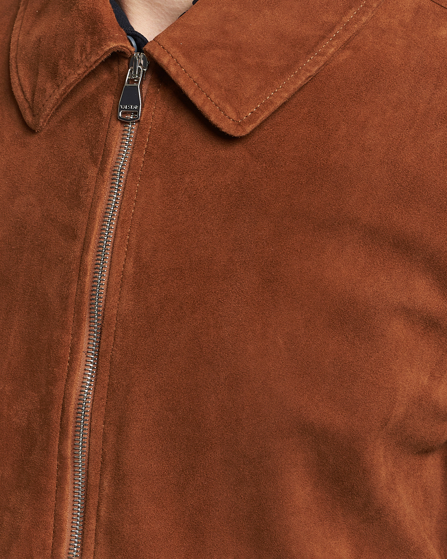 Uomini | Giacche | Valstar | Suede Zip Bomber Jacket Sandal