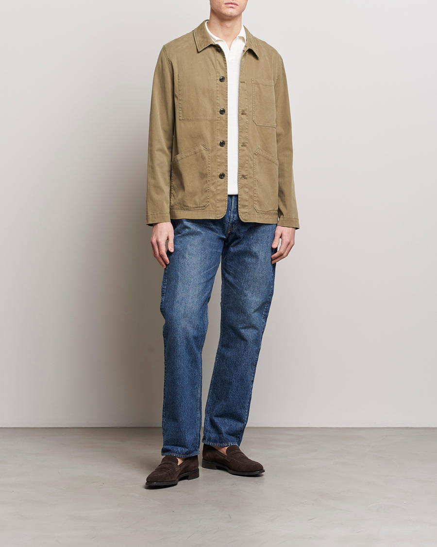 Uomini | Giacche | Altea | Soft Cotton Shirt Jacket Olive