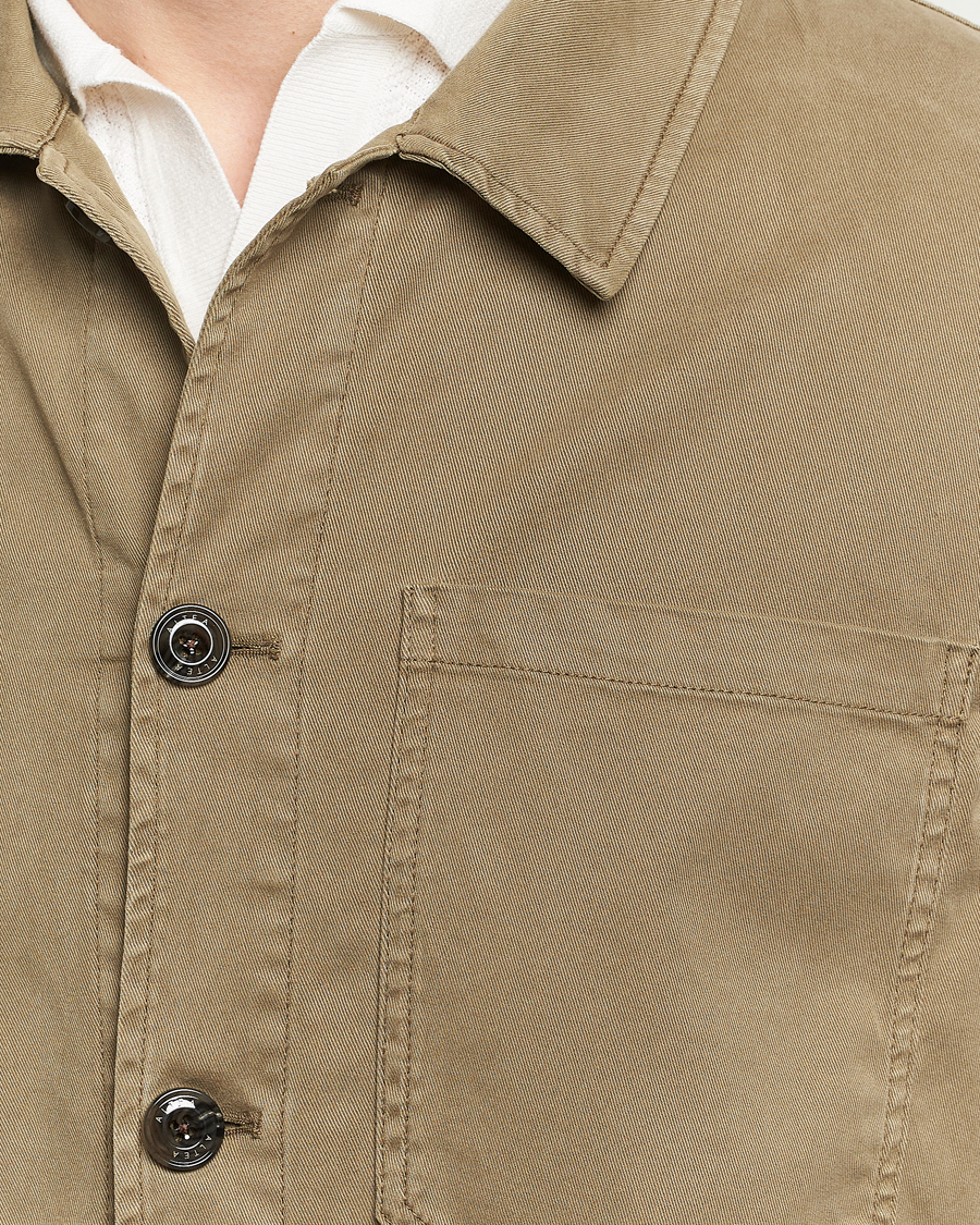 Uomini | Giacche | Altea | Soft Cotton Shirt Jacket Olive