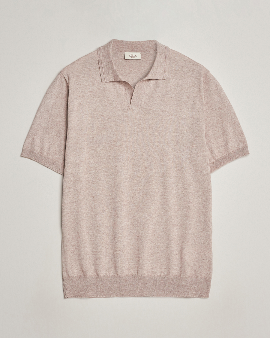 Uomini | Polo | Altea | Cotton/Cashmere Polo Shirt Beige