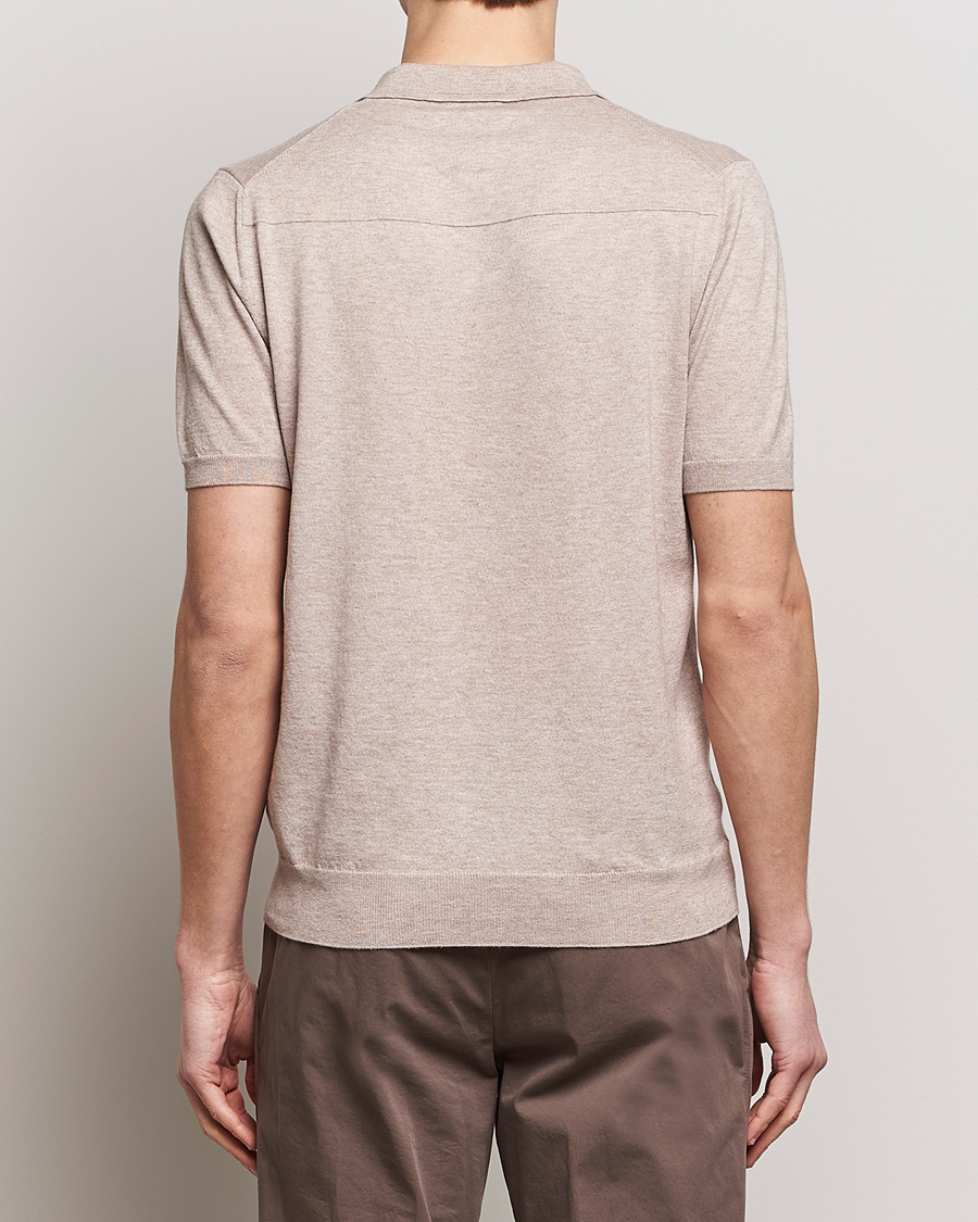 Uomini | Polo | Altea | Cotton/Cashmere Polo Shirt Beige