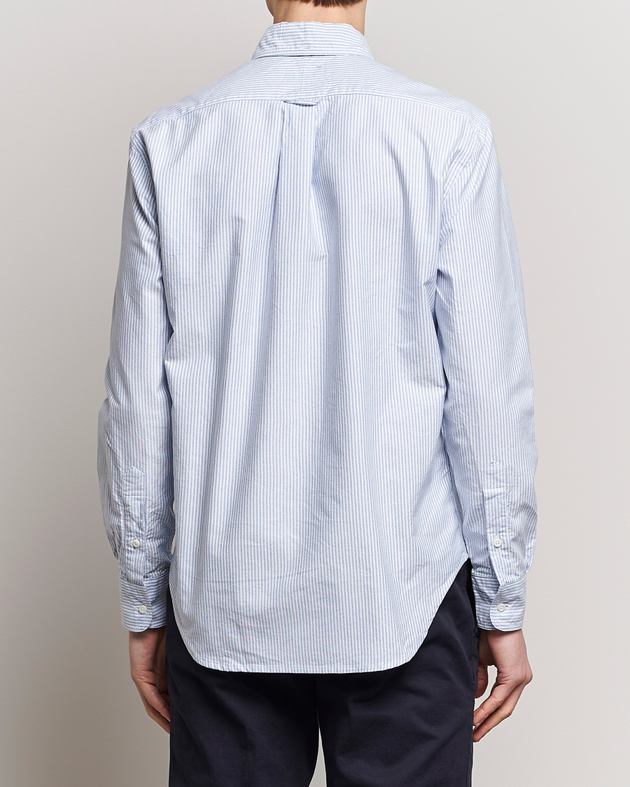 Uomini | Camicie | Gitman Vintage | Button Down Oxford Shirt Blue Stripe