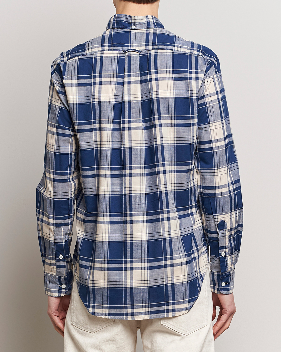 Uomini | Camicie | Gitman Vintage | Button Down Madras Shirt Blue Check