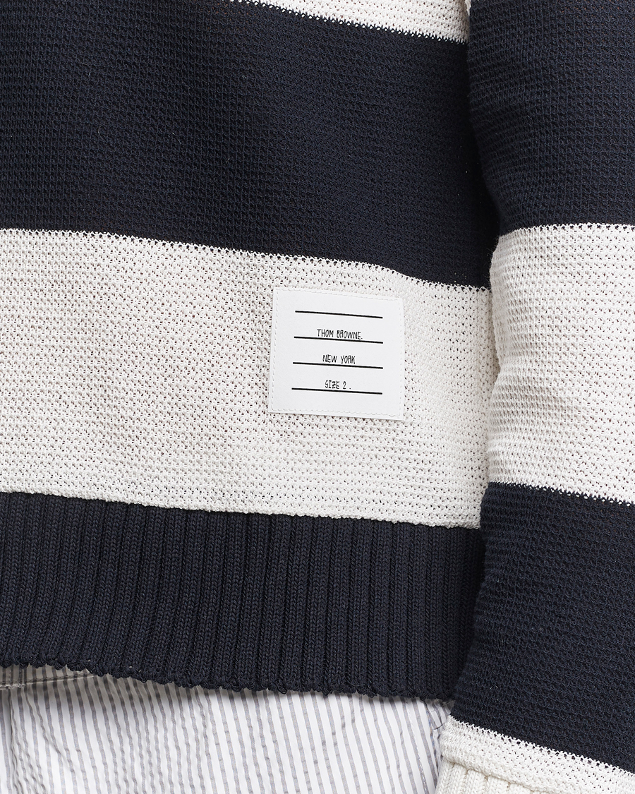 Uomini | Maglieria | Thom Browne | Long Sleeve Rugby White/Navy