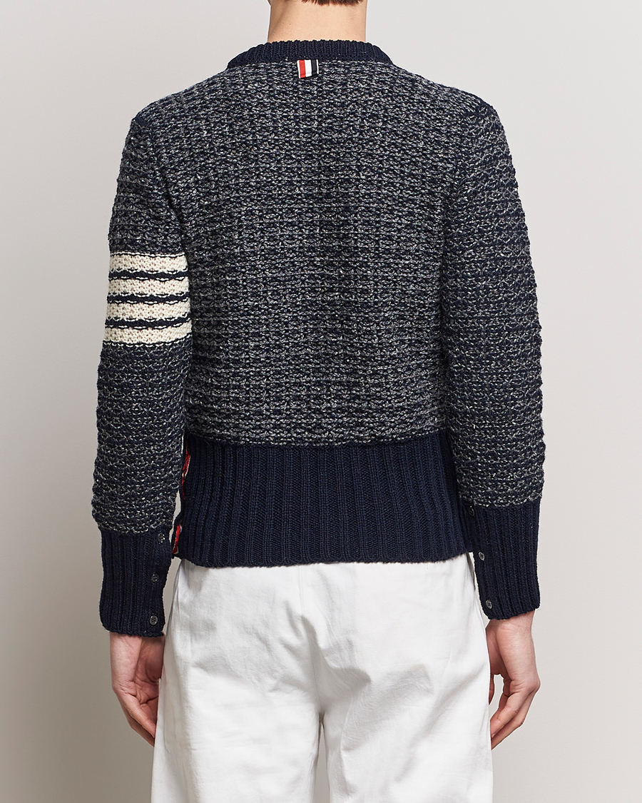 Uomini | Maglieria | Thom Browne | 4-Bar Donegal Sweater Navy