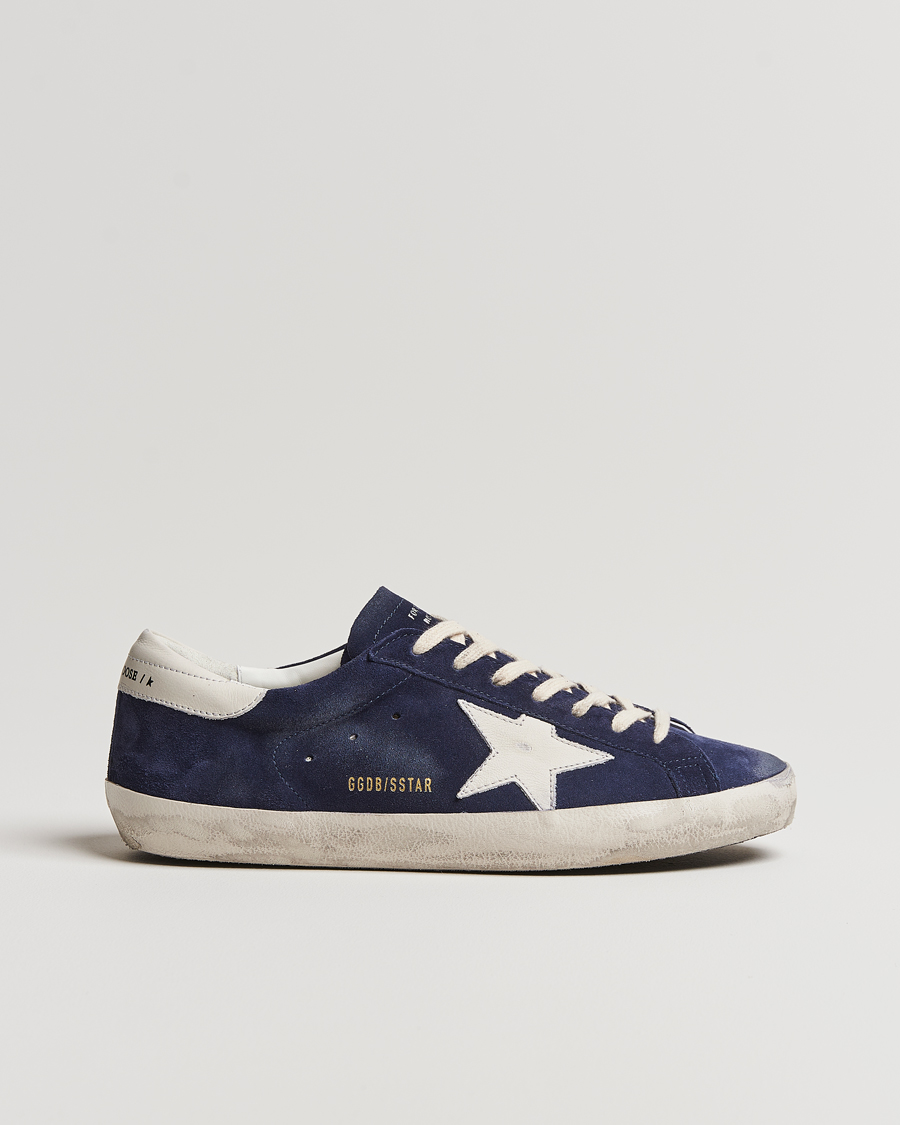 Uomini | Golden Goose Deluxe Brand Super-Star Sneaker Navy/White | Golden Goose | Deluxe Brand Super-Star Sneaker Navy/White