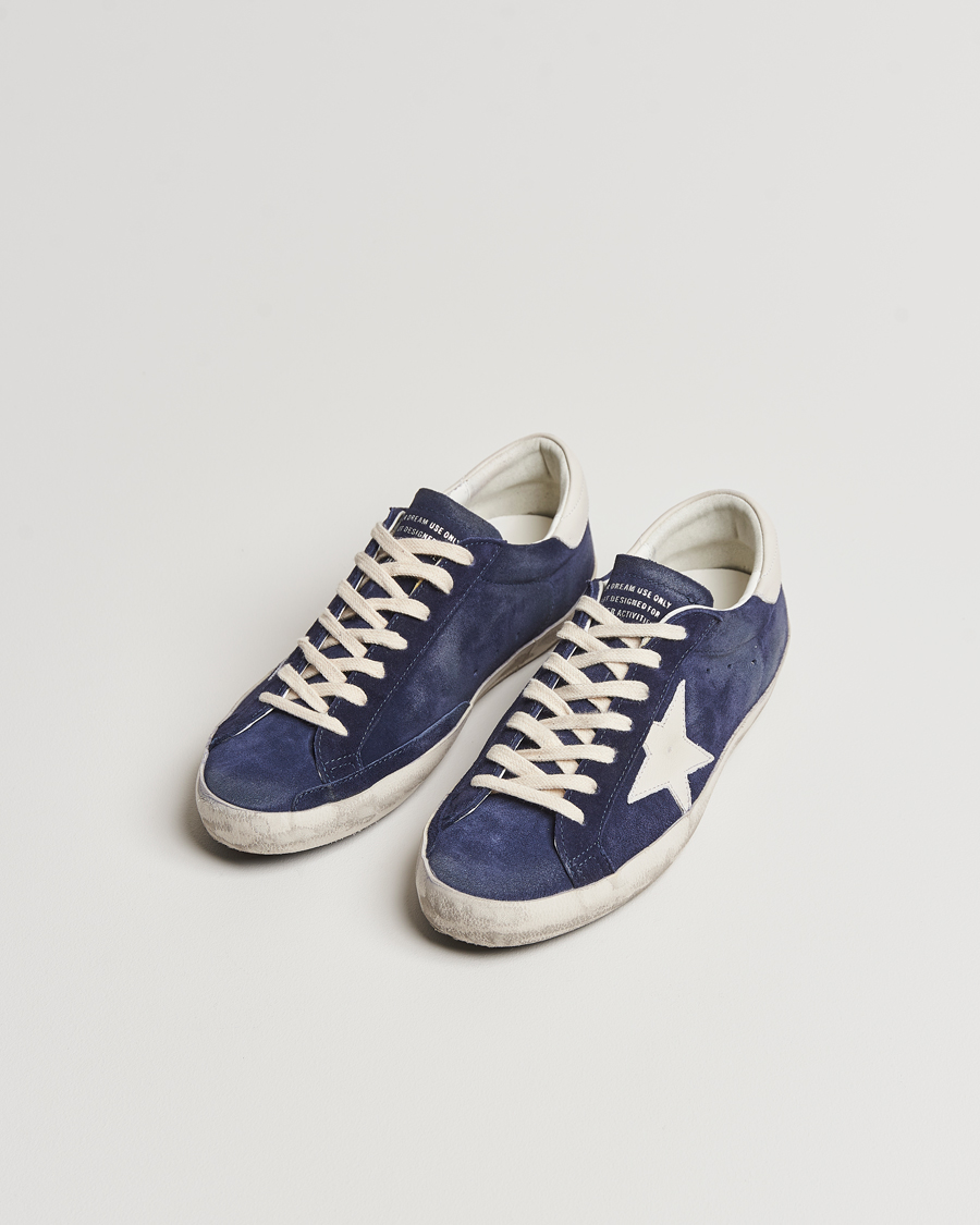 Uomini | Golden Goose Deluxe Brand Super-Star Sneaker Navy/White | Golden Goose | Deluxe Brand Super-Star Sneaker Navy/White