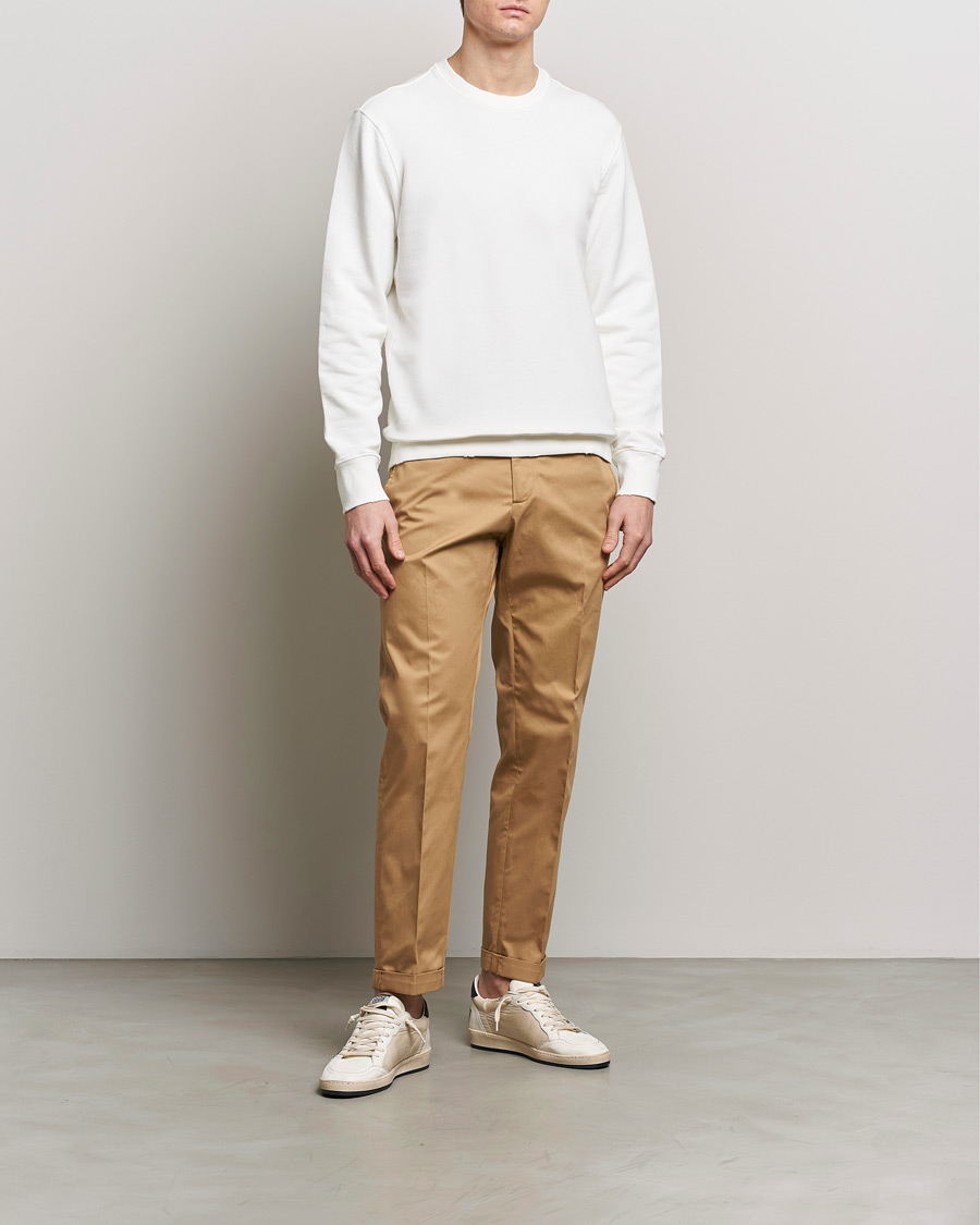 Uomini | Maglieria | Golden Goose | Deluxe Brand Distressed Jersey Sweatshirt Vintage White