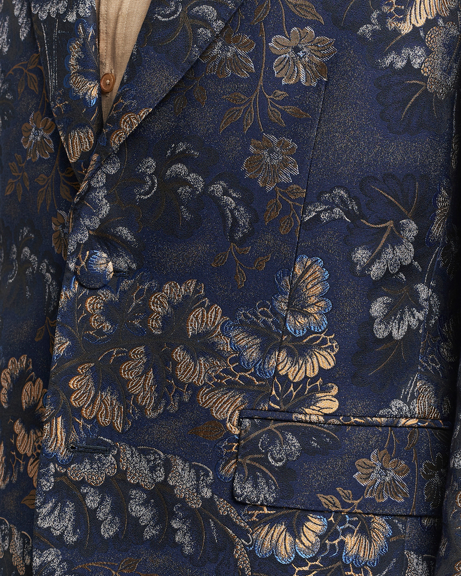 Uomini | Blazers | Etro | Floral Jacquard Evening Jacket Navy