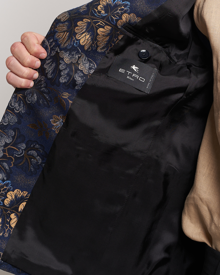 Uomini | Blazers | Etro | Floral Jacquard Evening Jacket Navy