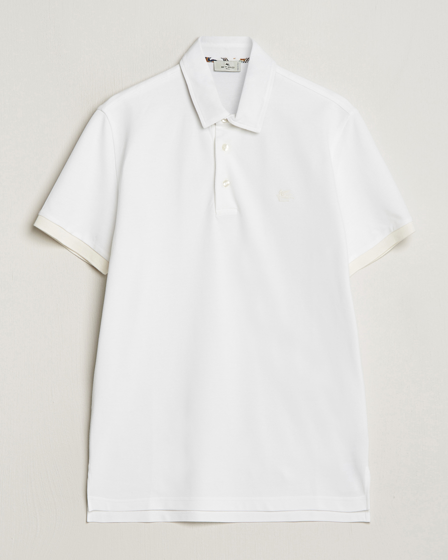Uomini | Polo | Etro | Contrast Paisley Polo White