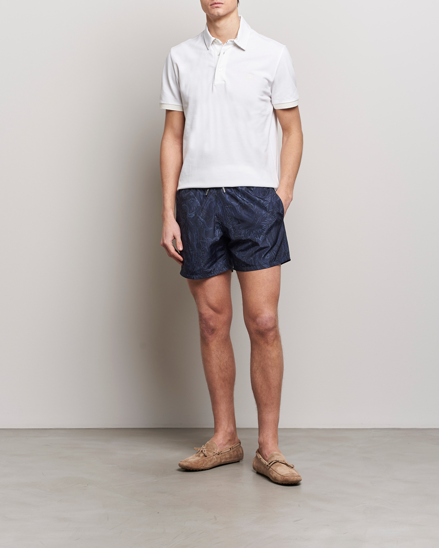 Uomini | Polo | Etro | Contrast Paisley Polo White