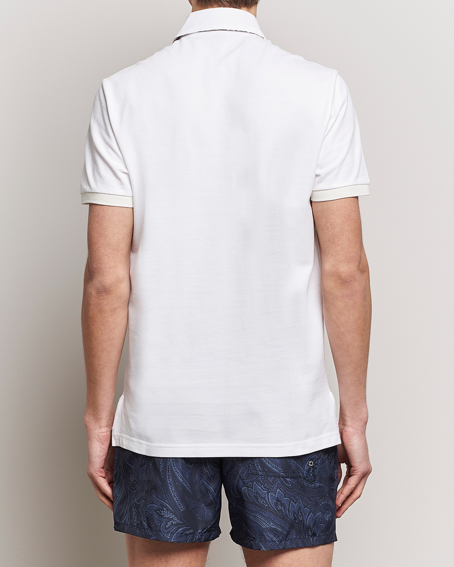 Uomini | Polo | Etro | Contrast Paisley Polo White