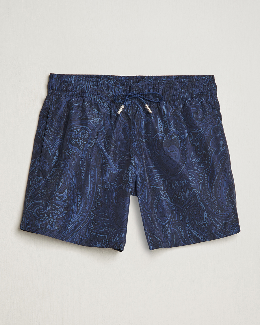 Uomini | Costumi da bagno | Etro | Tonal Paisley Swim Shorts Blue