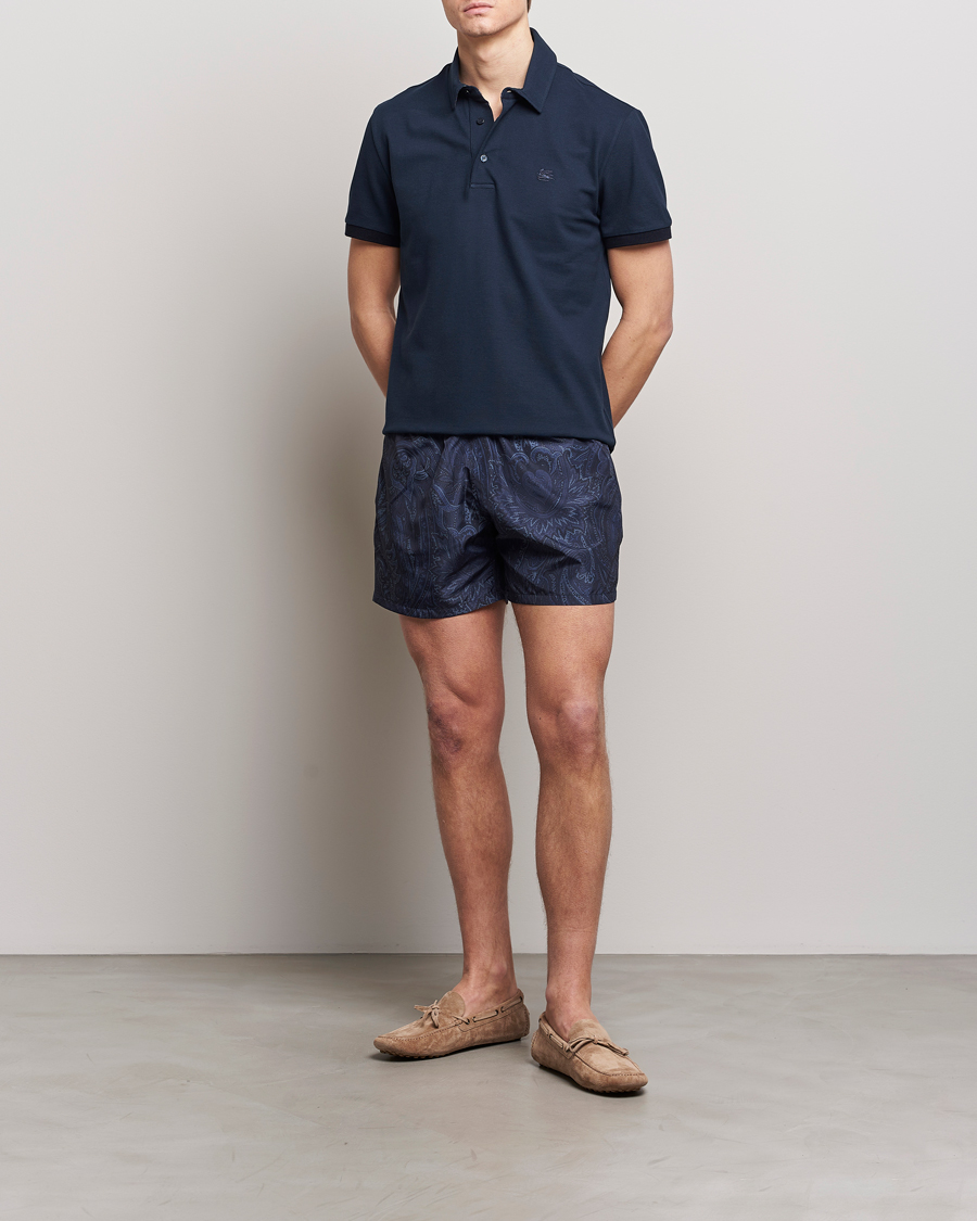 Uomini | Costumi da bagno | Etro | Tonal Paisley Swim Shorts Blue
