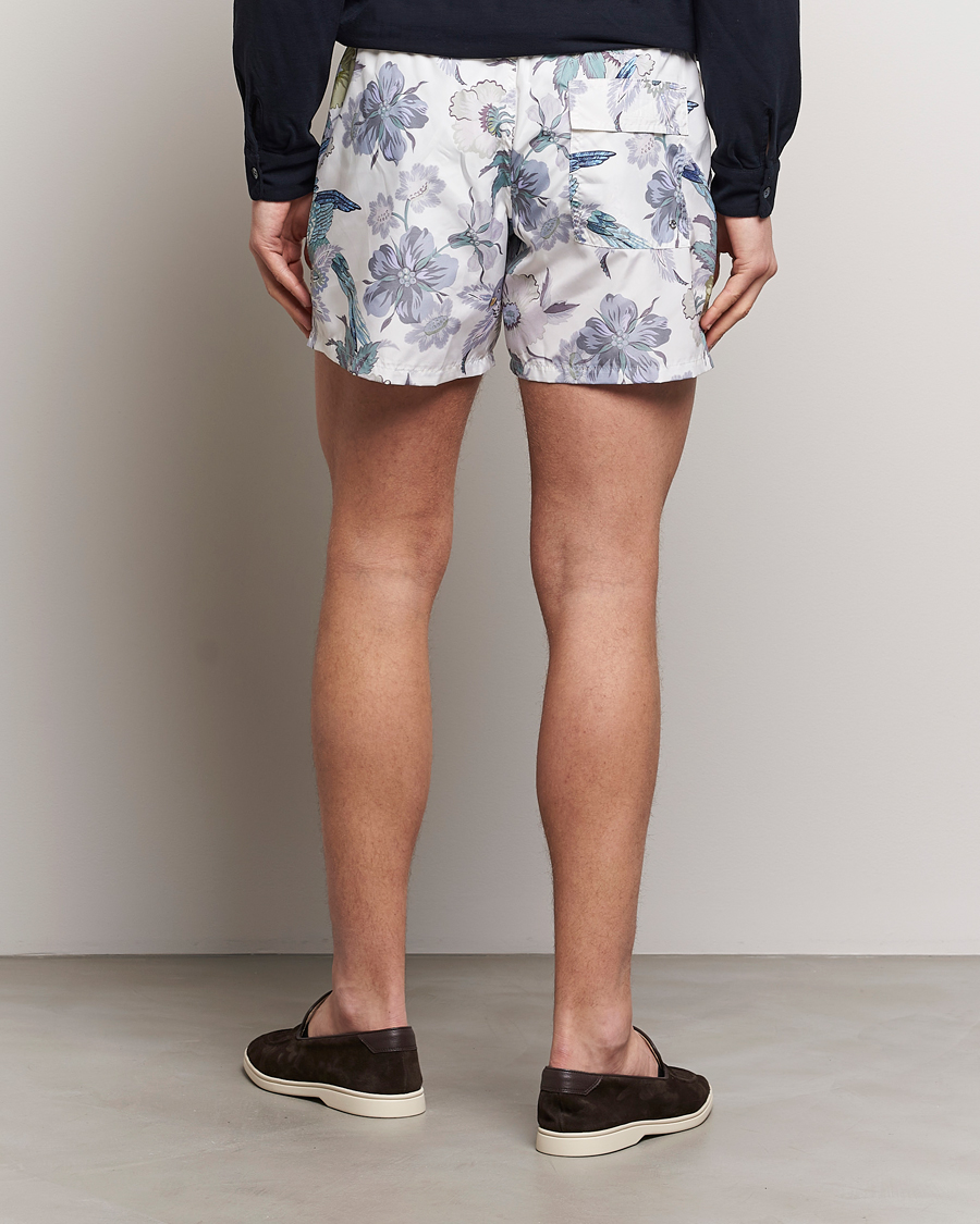 Uomini | Costumi da bagno | Etro | Floral Printed Swim Shorts Light Grey