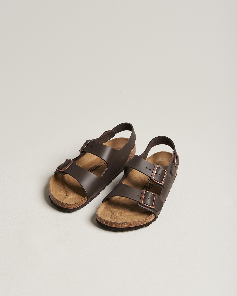 Uomini | Sandali & Diapositive | BIRKENSTOCK | Milano Classic Footbed Dark Brown Leather