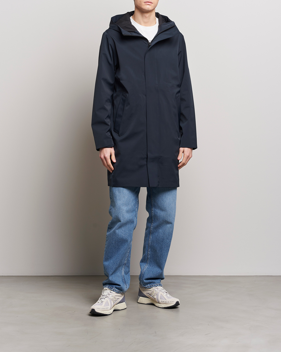 Uomini | Giacche | NN07 | Knox Hooded Coat Navy Blue