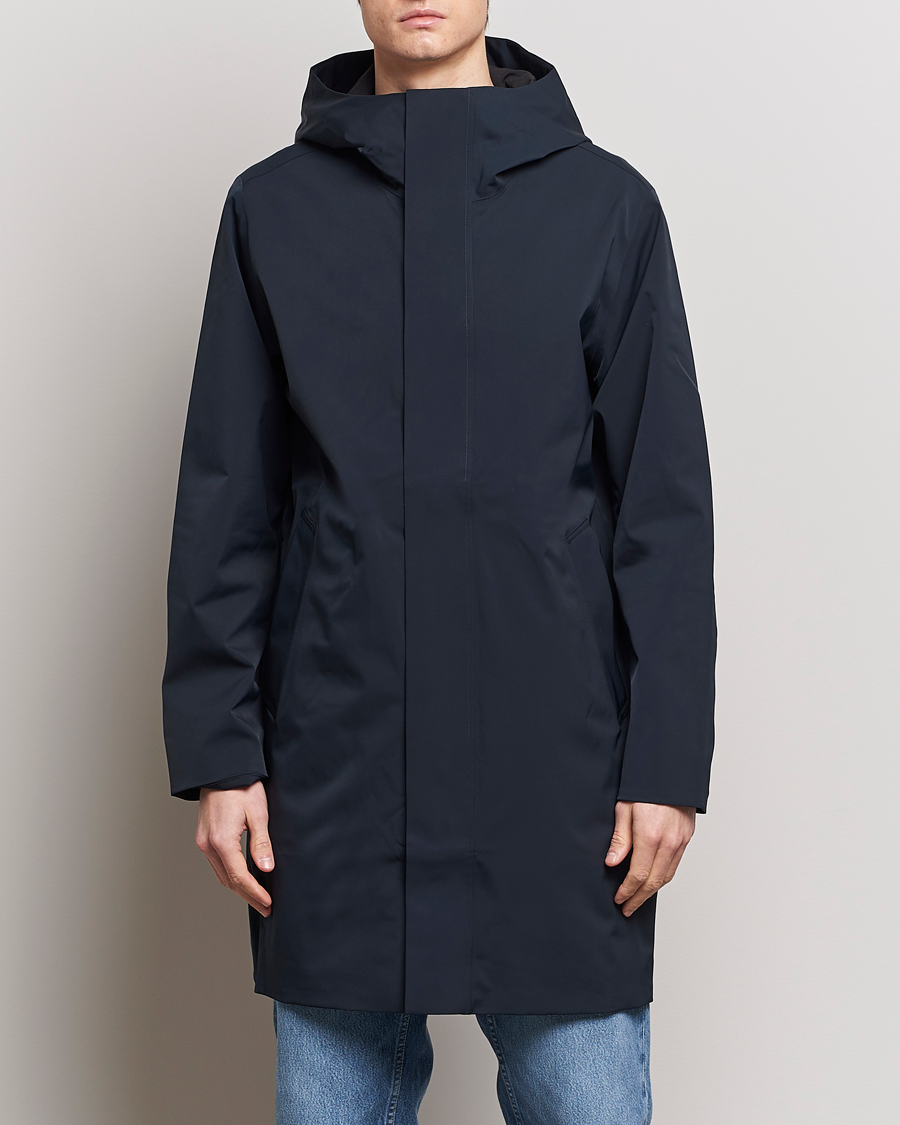 Uomini | Giacche | NN07 | Knox Hooded Coat Navy Blue