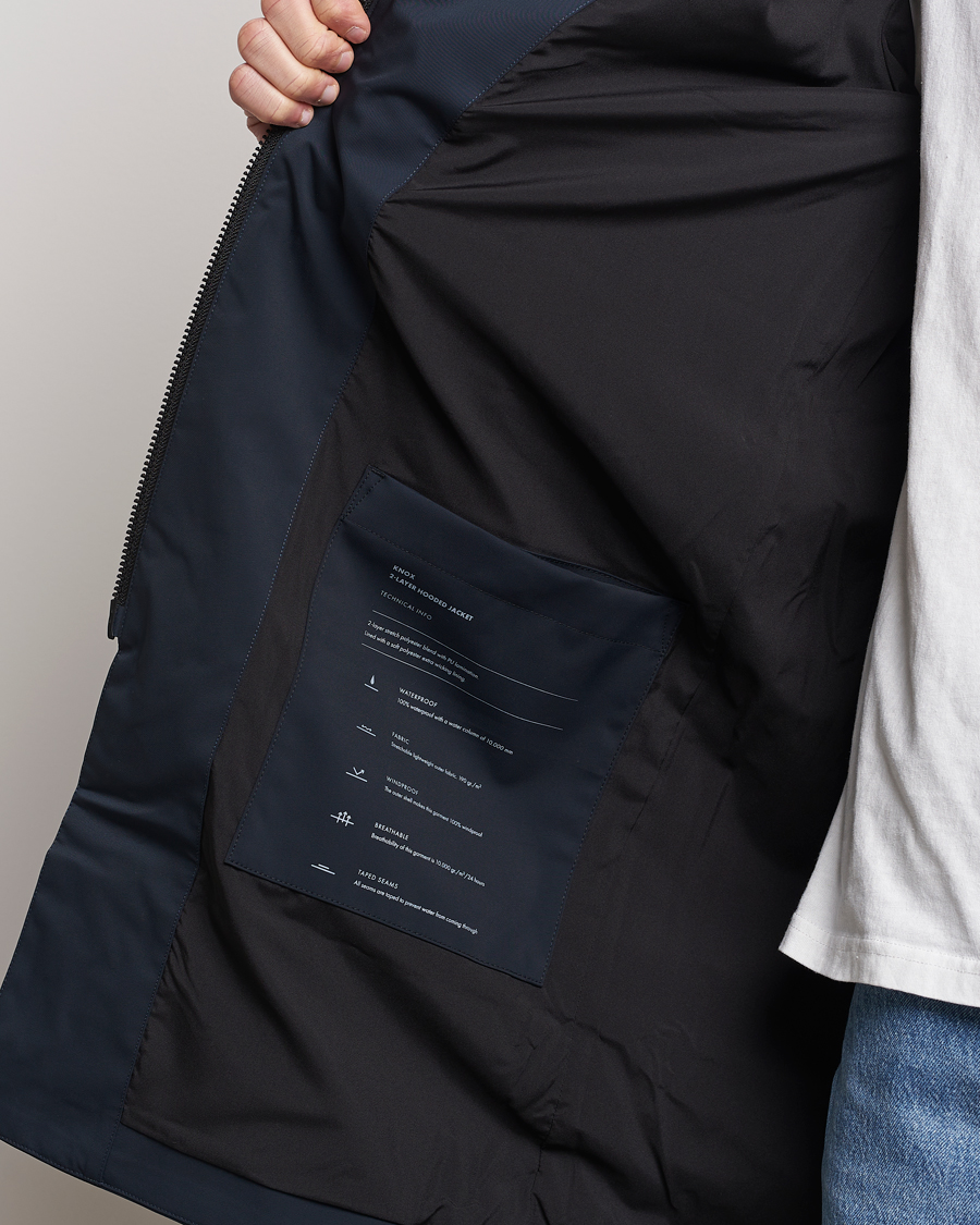 Uomini | Giacche | NN07 | Knox Hooded Coat Navy Blue