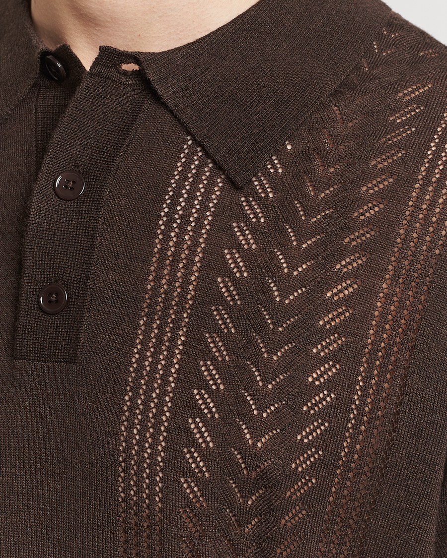 Uomini | Polo | NN07 | Thor Knitted Polo Slate Brown