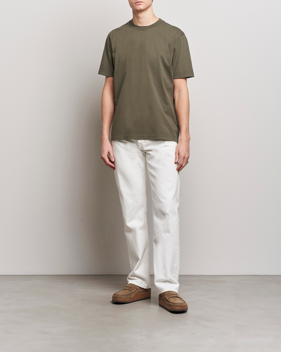 Uomini | T-shirt | NN07 | Adam Pima Crew Neck T-Shirt Capers Green
