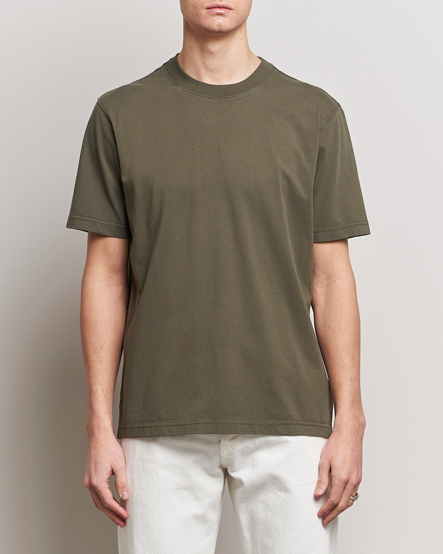 Uomini | T-shirt | NN07 | Adam Pima Crew Neck T-Shirt Capers Green