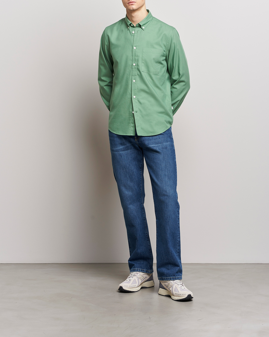 Uomini | Camicie | NN07 | Arne Tencel Shirt Hedge Green