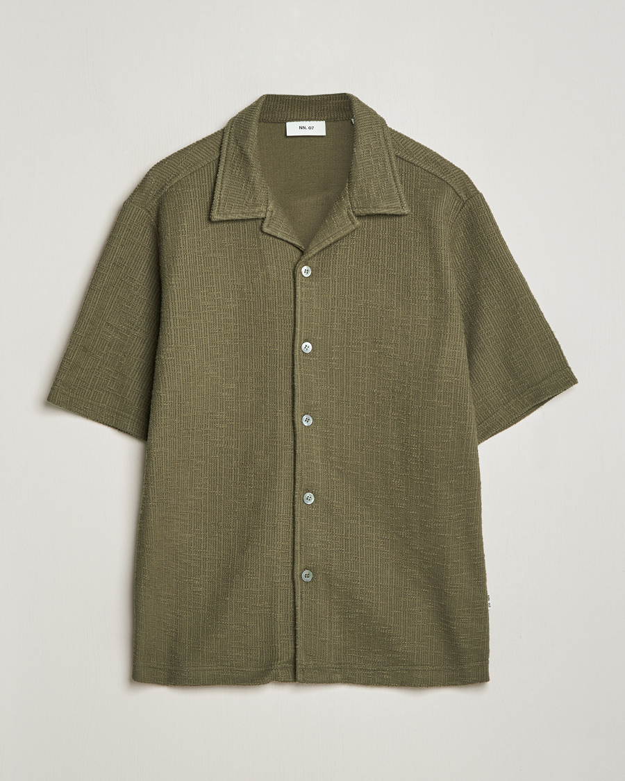 Uomini | Camicie | NN07 | Julio Short Sleeve Shirt Capers Green