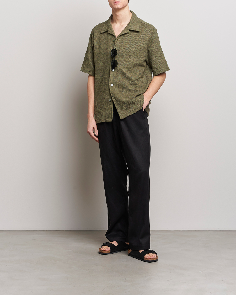 Uomini | Camicie | NN07 | Julio Short Sleeve Shirt Capers Green
