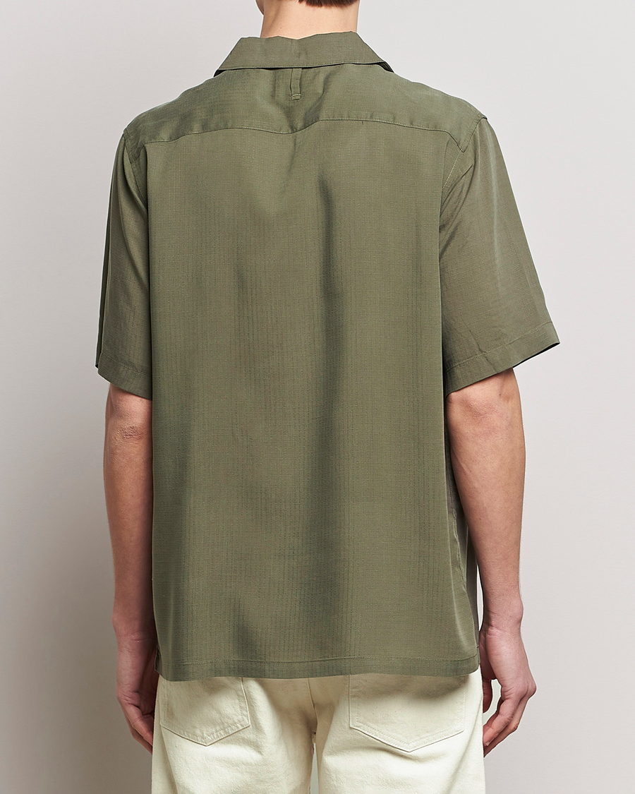 Uomini | Camicie | NN07 | Julio Ripstop Short Sleeve Shirt Capers Green