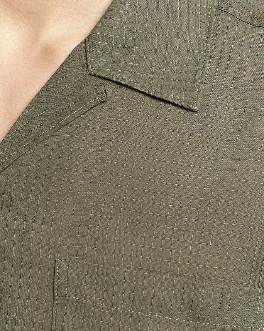 Uomini | Camicie | NN07 | Julio Ripstop Short Sleeve Shirt Capers Green