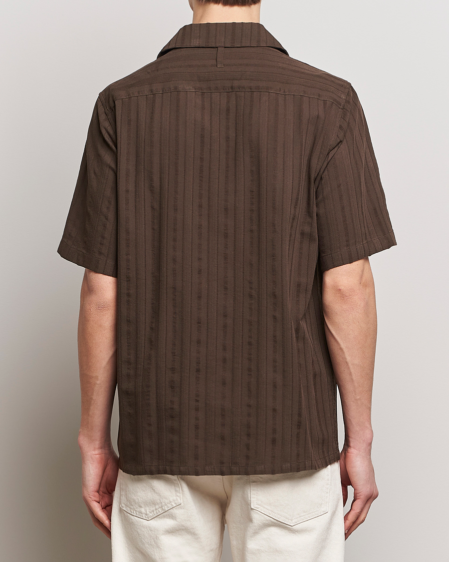 Uomini | Camicie | NN07 | Julio Structured Short Sleeve Shirt Demitasse Brown