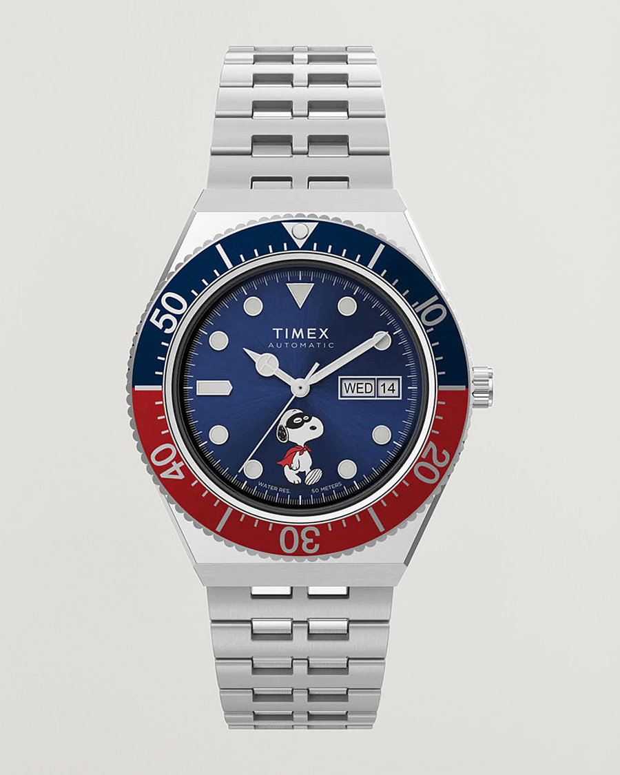 Uomini | Timex M79 X Peanuts Masked Marvel Automatic 40mm Blue Dial | Timex | M79 X Peanuts Masked Marvel Automatic 40mm Blue Dial