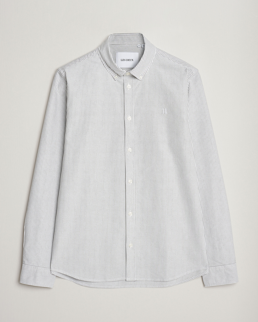 Uomini | Camicie | LES DEUX | Kristian Oxford Shirt Green/White