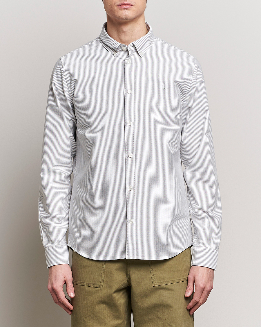 Uomini | Camicie | LES DEUX | Kristian Oxford Shirt Green/White