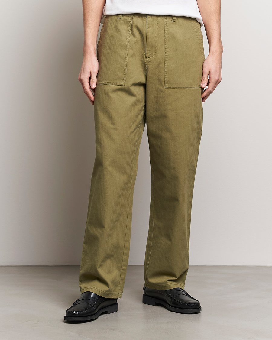 Uomini | Pantaloni | LES DEUX | Lester Fatigue Pants Surplus Green