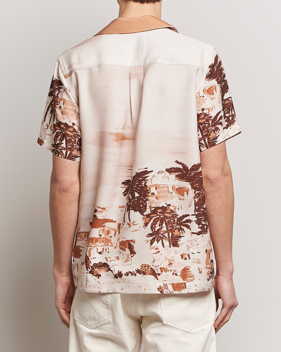 Uomini | Camicie | LES DEUX | Coastal Printed Short Sleeve Shirt Terracotta