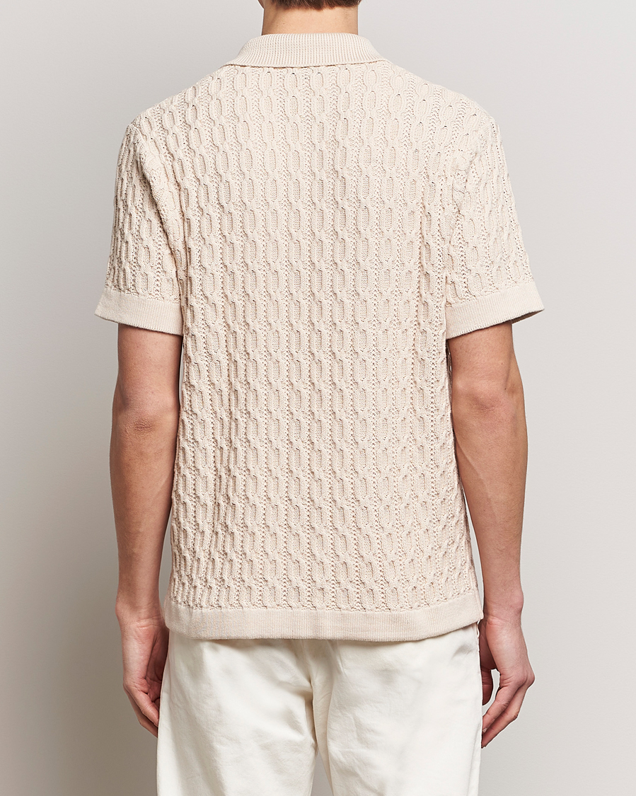 Uomini | Camicie | LES DEUX | Garret Knitted Short Sleeve Shirt Ivory